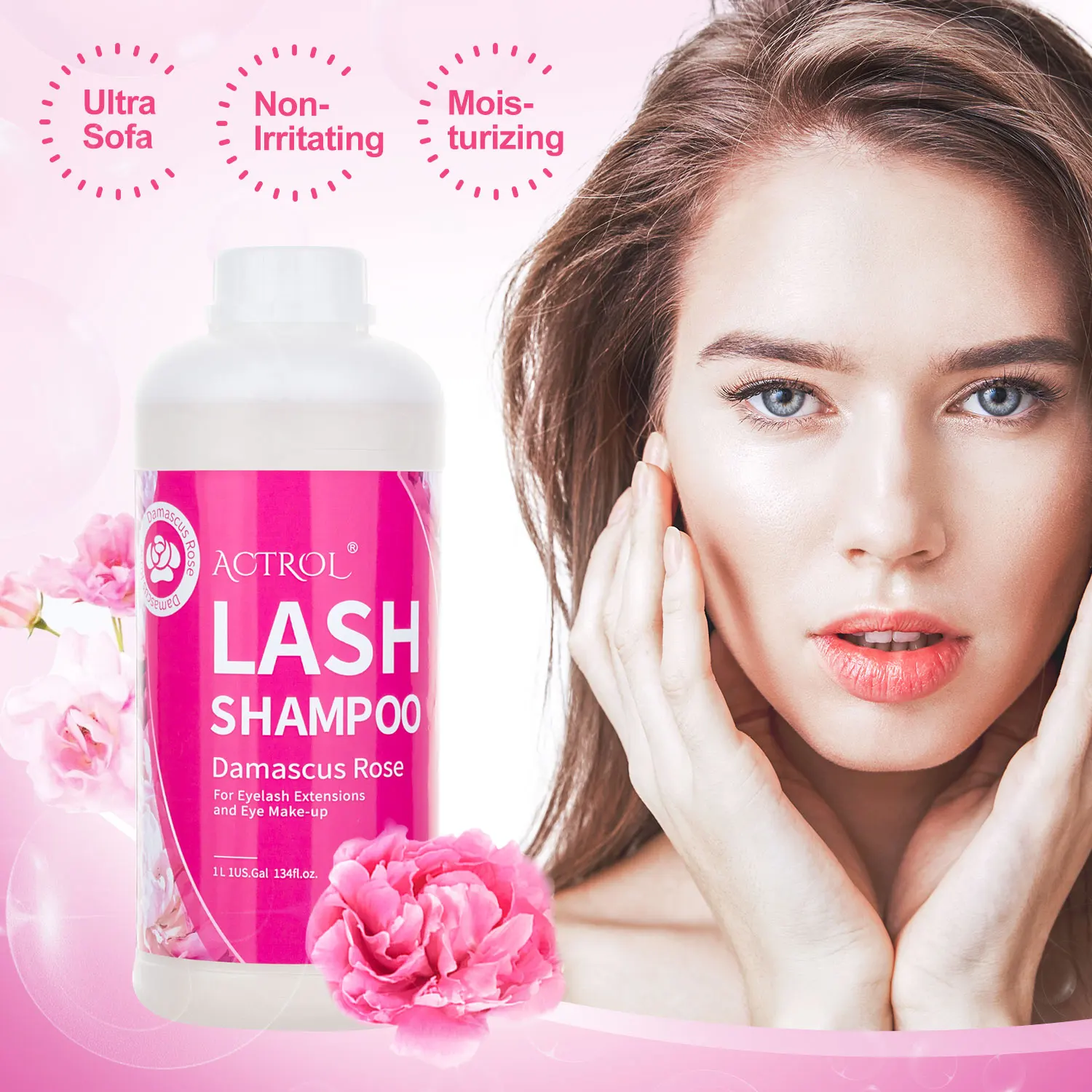 Lash Shampoo 1L  Eyelash Cleaner Foam Shampoo Pump Press Lash Lift Eyelash Cleaner Foam LASH GLUE Clean Eyelash Extension Kit