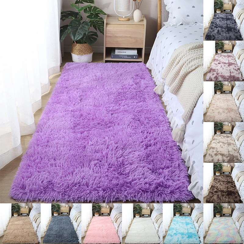 

Nordic Thick Carpet Plush Living Room Rug Bedroom Bedside Carpets Children Room Soft Floor Mat Home Decorative Doormat