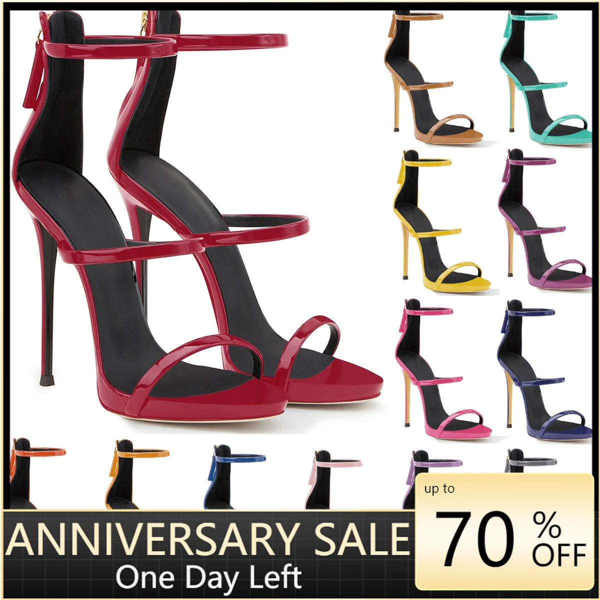 

Women Stiletto Thin High Heel Ankle Strap Sandal Sexy Open Toe Evening Party Dress Shoes Fashion Ball Summer Lady Sandals C-SL-3