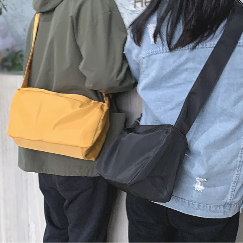 Women Canvas Bag Female Sports Bag Student Messenger Bag High Capacity Square Bag Nylon Multicolor Portable Shoulder Bags