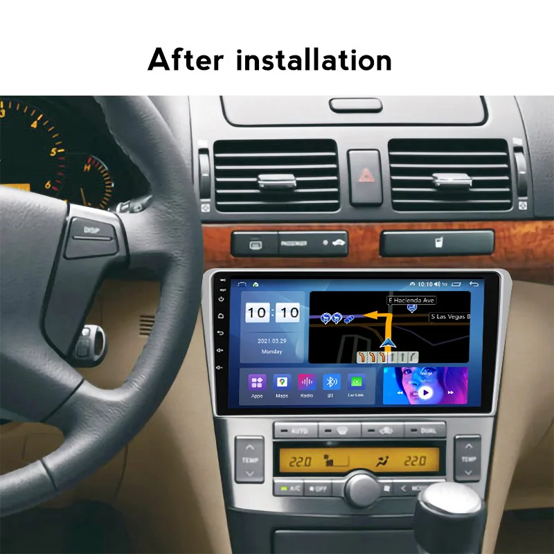 Автомобильный радиоприемник DSP IPS 4G Lte Android 11 6 + 128G для Toyota Avensis T25 2002-2008 Аудио
