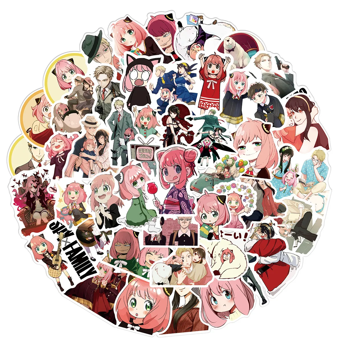 

10/30/50/100pcs Cartoon Spy X Family Anime Stickers Skateboard Laptop Phone Luggage Car Bike Cool Waterproof Sticker Kids Toy