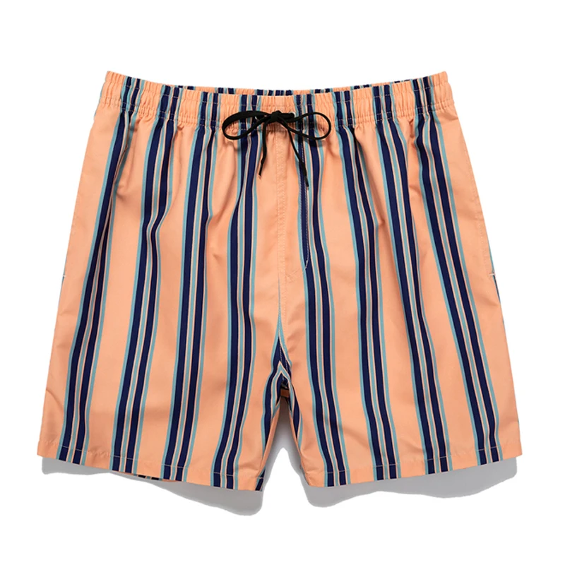 

Summer Casual Shorts Men Simple Vertical Stripes Print Beach Shorts Men Loose Pattern Shorts Brand Mens Board Shorts Men Clothes
