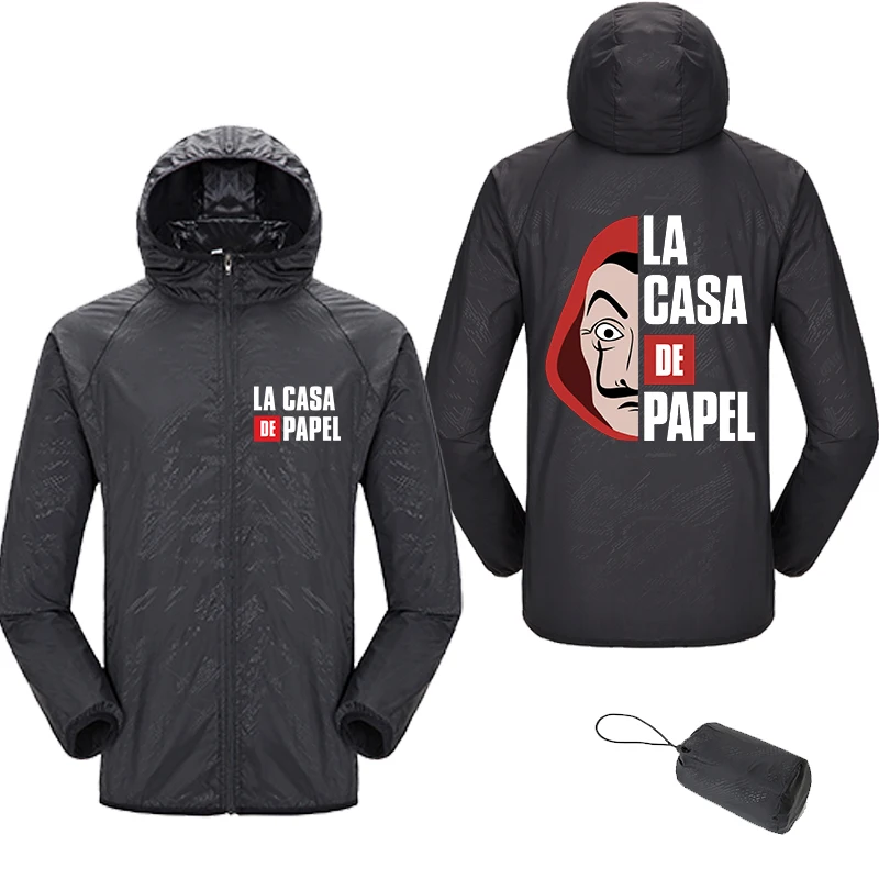 

Мужская и Женская водонепроницаемая ветровка с надписью La Casa De Papel