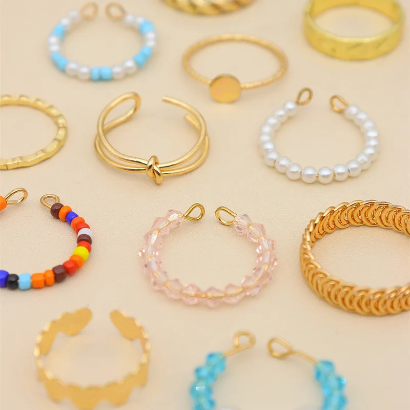 Европейский Регулируемый Винтажный Золотой цвет Открытое кольцо на палец в