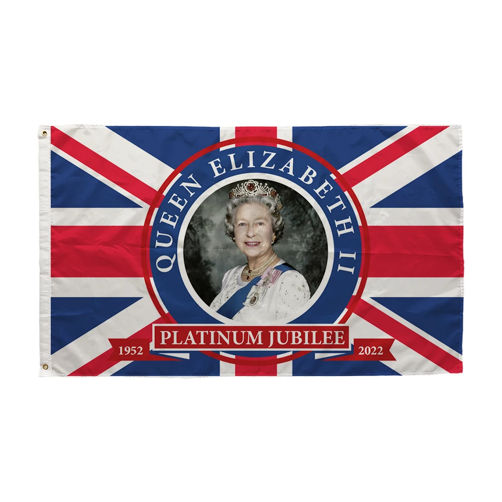 

2022 3x5fts Elizabeth 70th Anniversary Queen of The UK Great Britain Flag