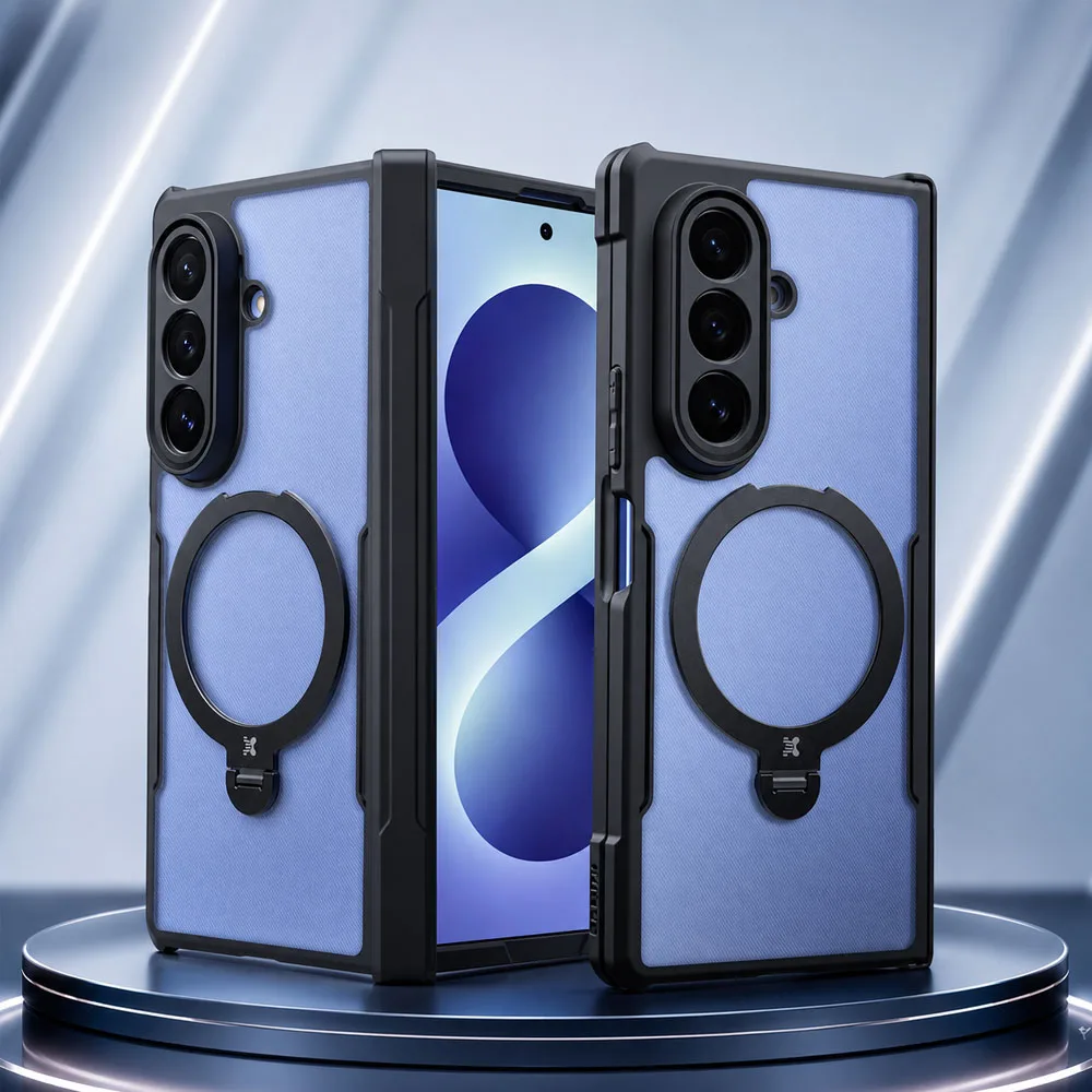 Фото Чехол XUNDD для Samsung Galaxy Z Fold 8 Ultra с магнитной подставкой, защитой шарнира, прозрачный, ударопрочный, с воздушной подушкой, из PC и TPU, защита от падений. №1