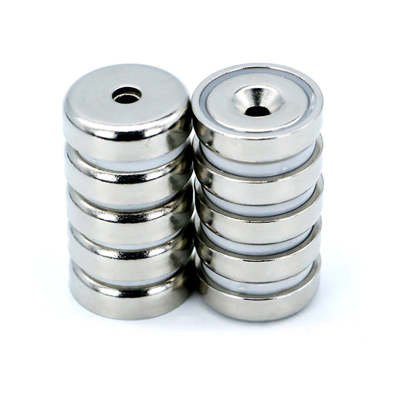 

10 Pcs Neodymium Magnets Dia16mm 20mm 25mm 32mm Countersunk Ring Hole Rare Earth Strong Crafts Magnet N38 Salvage Magnet Parts