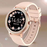 2022 new fashion women smart watch full touch round screen ladies smartwatch for woman heart rate monitor for android and ios