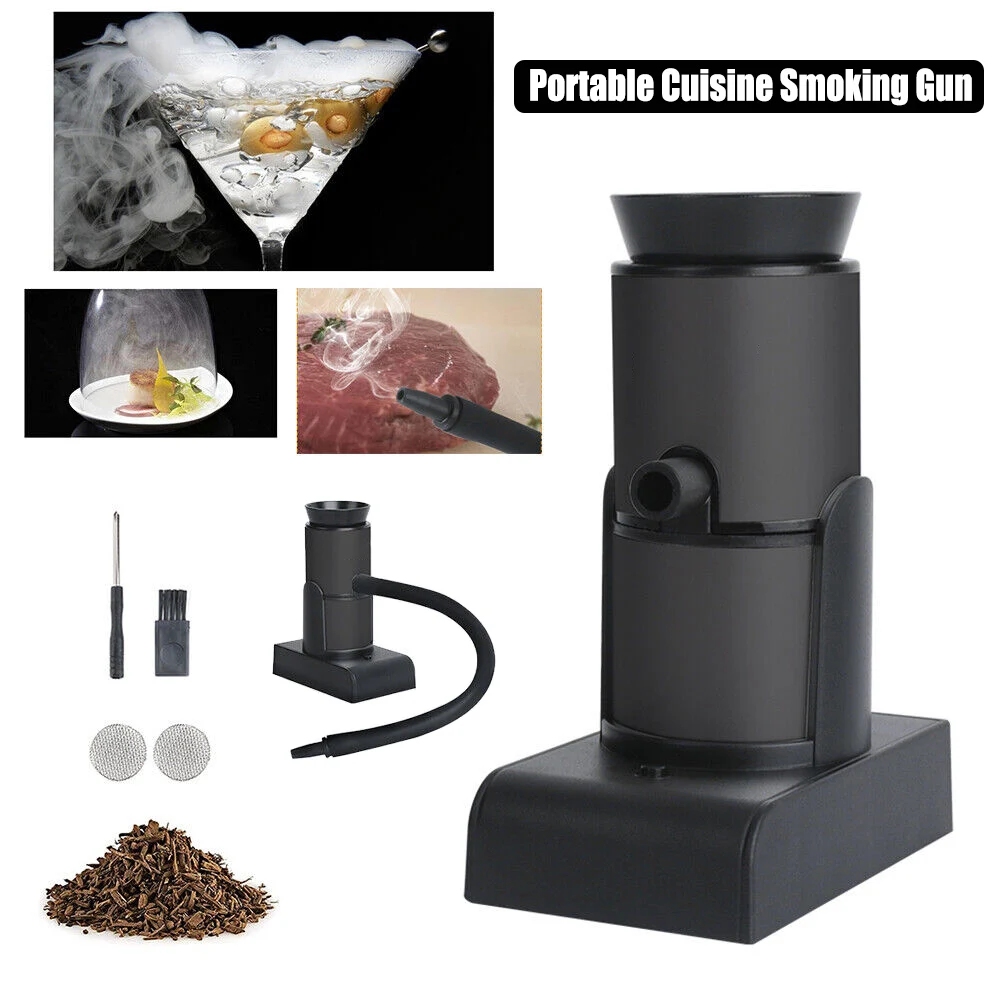 

Portable Smoker Infuser Handheld Molecular Cuisine Smoking Gun Food Cold Smoke Generator Meat Burn Smokehouse Cooking BBQ Grill