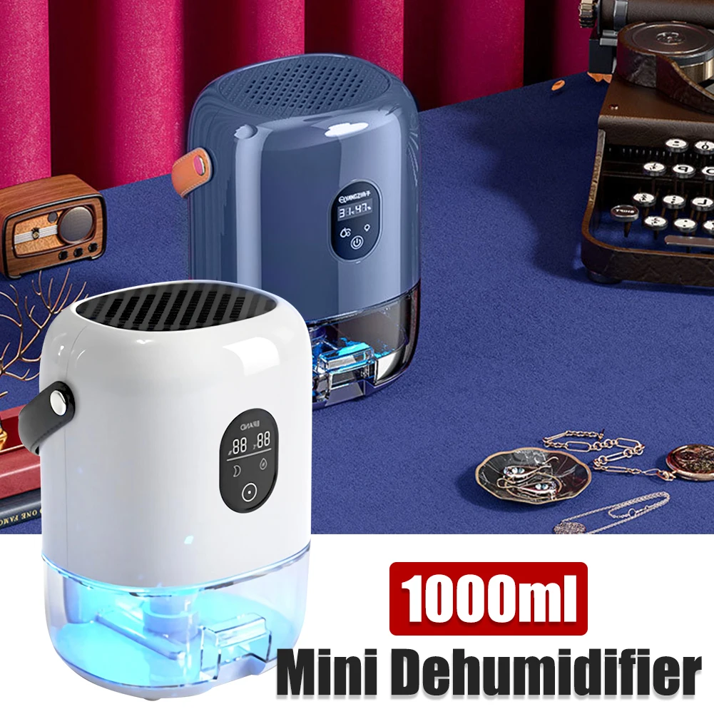 1L Portable Air Dehumidifier Moisture Remover Cleaner Bedroom Basement Home Air Dryer Machine Wet Absorber LED Display