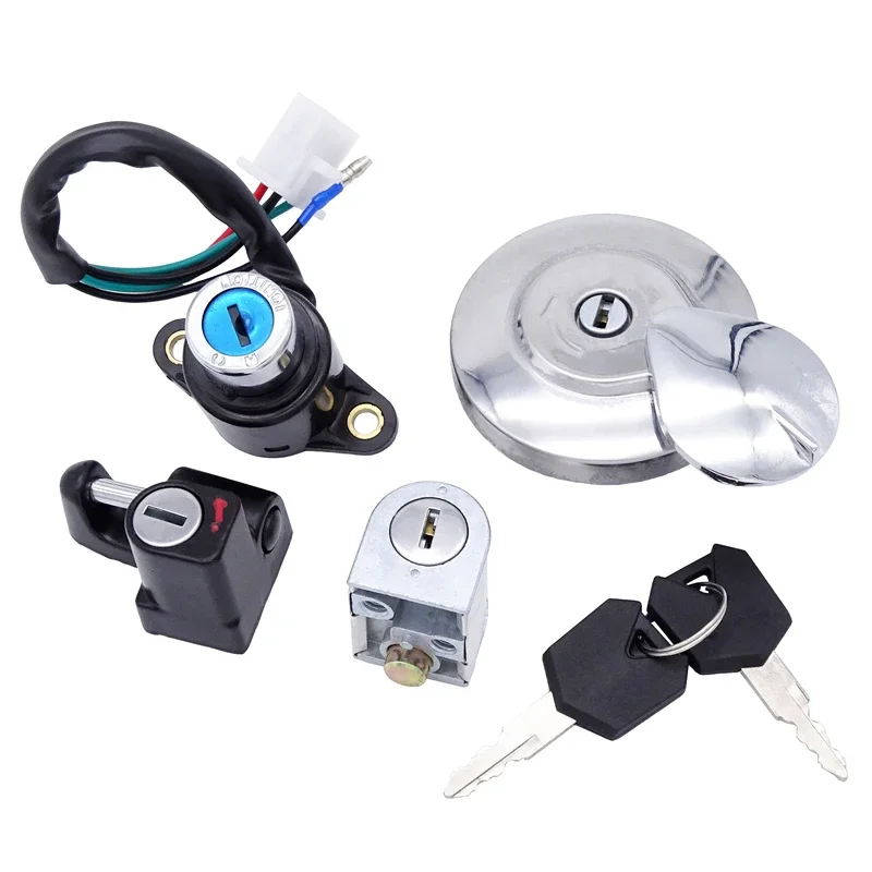 1 комплект мотоциклетной крышки топливного газа переключатель зажигания сиденье