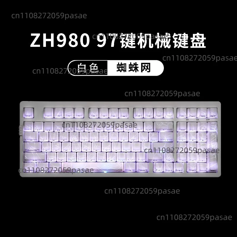 Фото Механическая клавиатура ZH980 Black Spider Web, проводная, Bluetooth, настраиваемая. №5