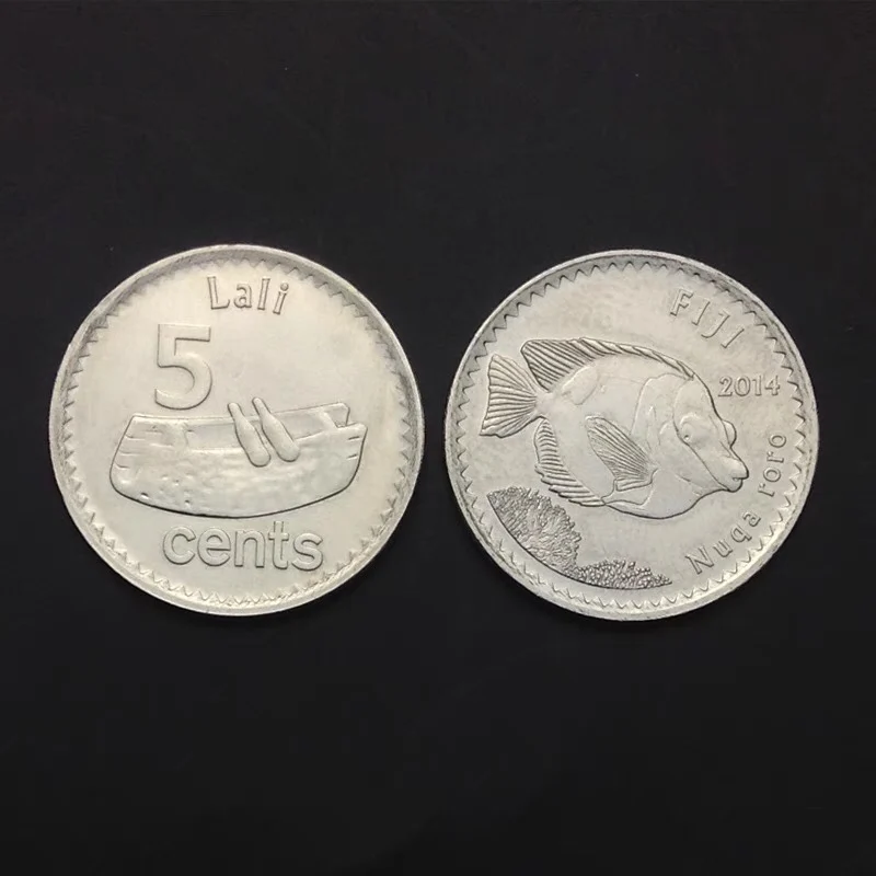 

Fiji 5 Points Coin Pull Drum Su Mei Fish Diameter mm 100% Original Old coin