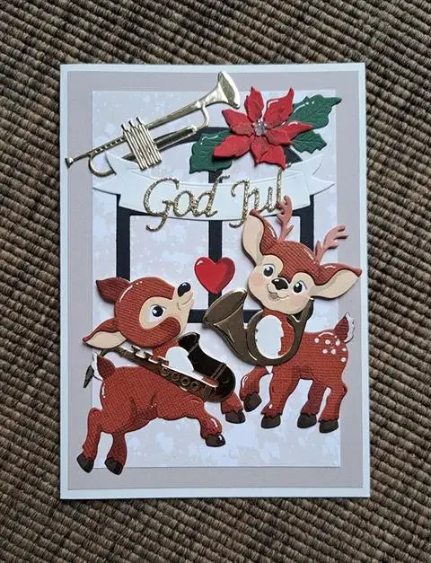 DrumHearts Horse Music Christmas Fox Metal Cutting Dies Silicone Stamps Scrapbooking Stencil Photo Album Card DIY Paper Embossi