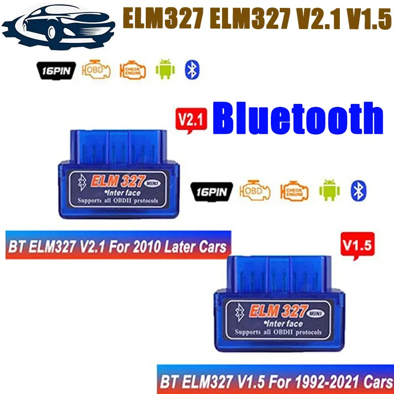 Super Mini Elm327 Bluetooth OBD2 V1.5 V2.1 OBD 2 Автомобильный диагностический сканер для автомобиля Elm-327 OBDII диагностические инструменты