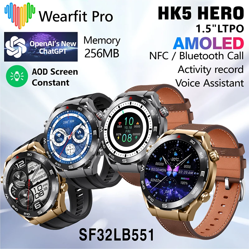 

Smart Watch HK5 Hero Men Women Bluetooth NFC Original HK5 Smartwatch for IPhone HUAWEI PK OD2 HK4 Hero HK8 DT3 Pro Max X5 Z3