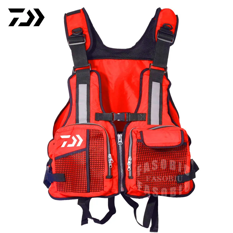 

Daiwa Men's Professional Life Jacket Buoyancy Suit Portable Fishing Vest Multi-Pockets Waterproof Sea Fishing Adjustable Vests