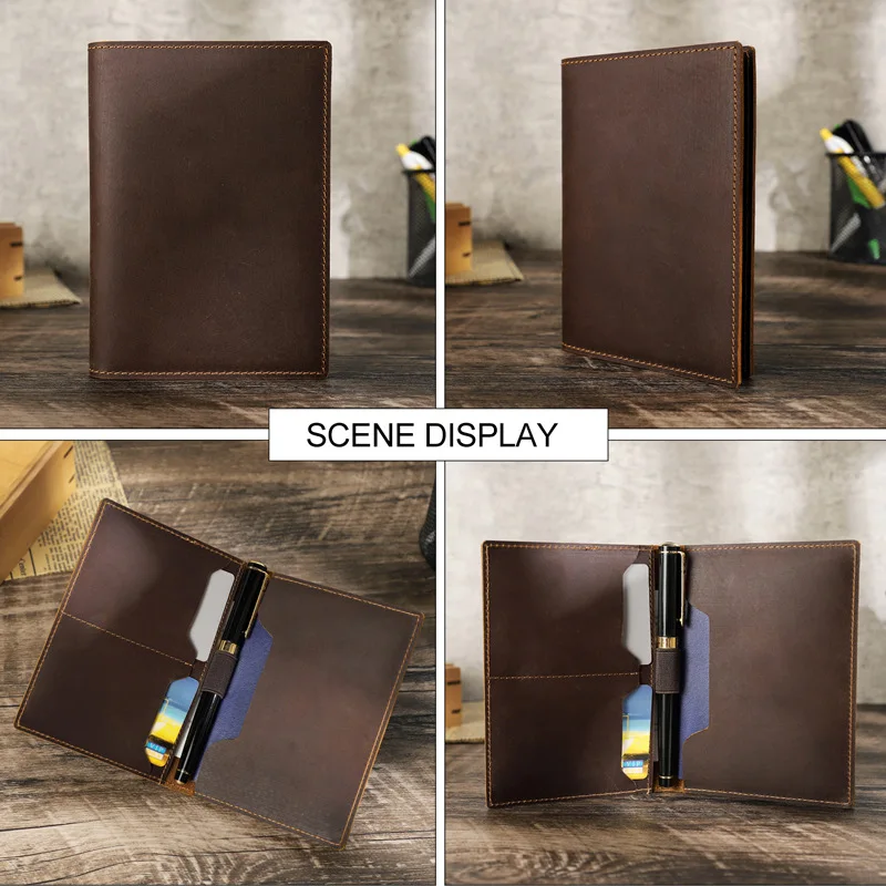 Full Grain Leather Passport Holder Travel Wallet Passport Organizer Passport Case with Pen Slot Inner