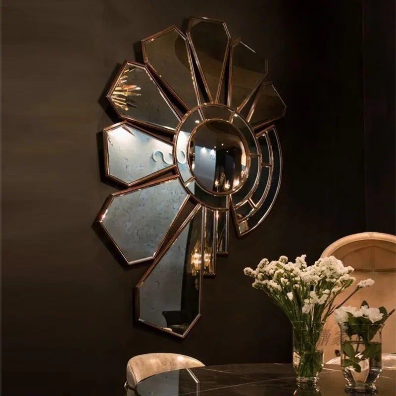 

European Luxury Mirror Nordic Wall Luxury Creative Unique Design Bathroom Vintage Mirror Hallway Lusterko Do Makijazu Home Decor