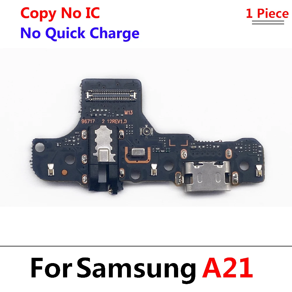 Фото 10 шт./лот, для Samsung A02 A02S A12 A21 A22 A32 4G 5G USB-порт для зарядного устройства, док-станция, зарядная плата, гибкий кабель с микрофоном №5