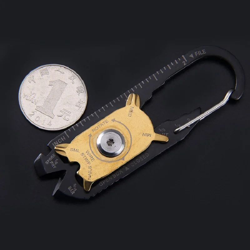 

20 in 1 Multifunctional Wrench Kits Outdoor Emergency Survival Pocket EDC Tools Keychain Bottle Opener Nail Puller Screwdriver