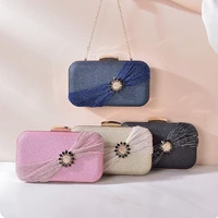 glitter clutch fast shipping ladies party clutches short chain box shape guest wedding bags evening purse for women