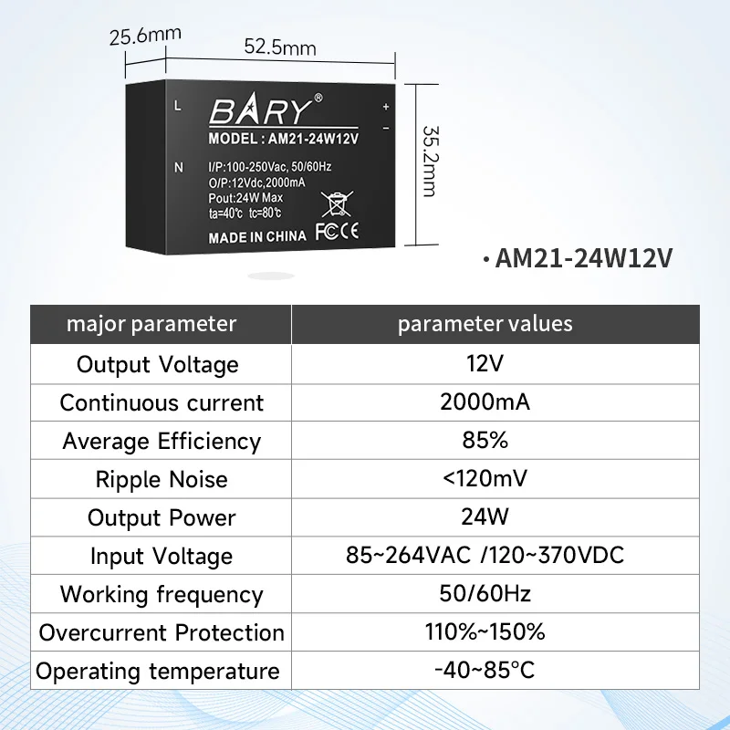 

Модуль понижающего напряжения CDSENET AM11/AM21-V 5/12/24/36 Вт