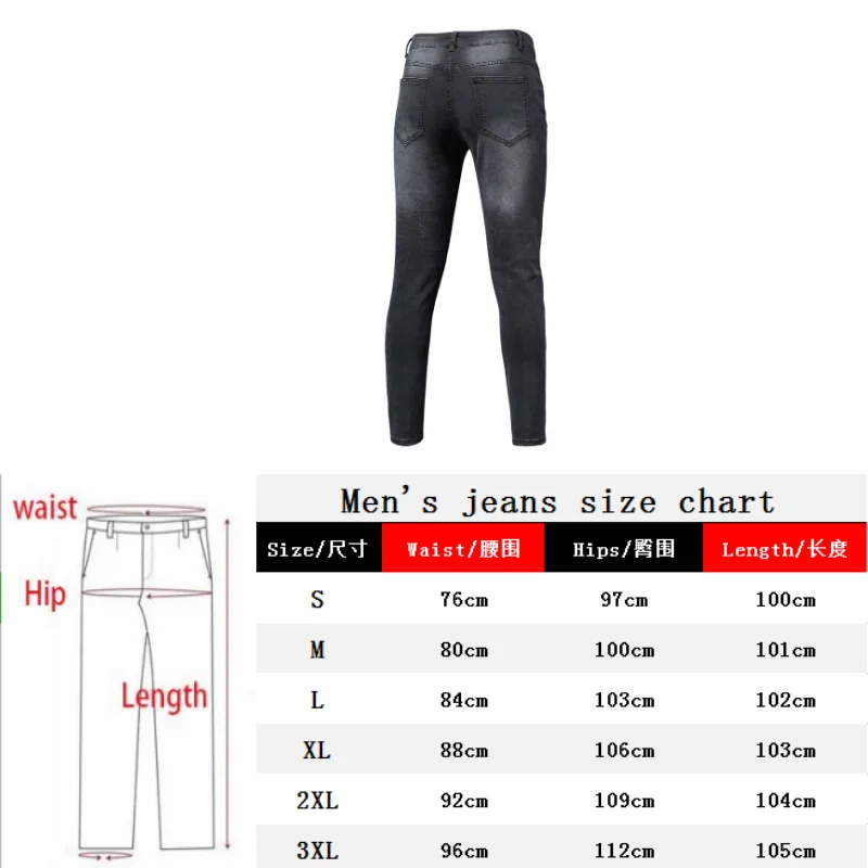 New Men's Jeans Four Seasons Slim Pencil Pants Edging Spray Paint Printing Pants Splicing Jeans Men's Fashion Casual Denim Men