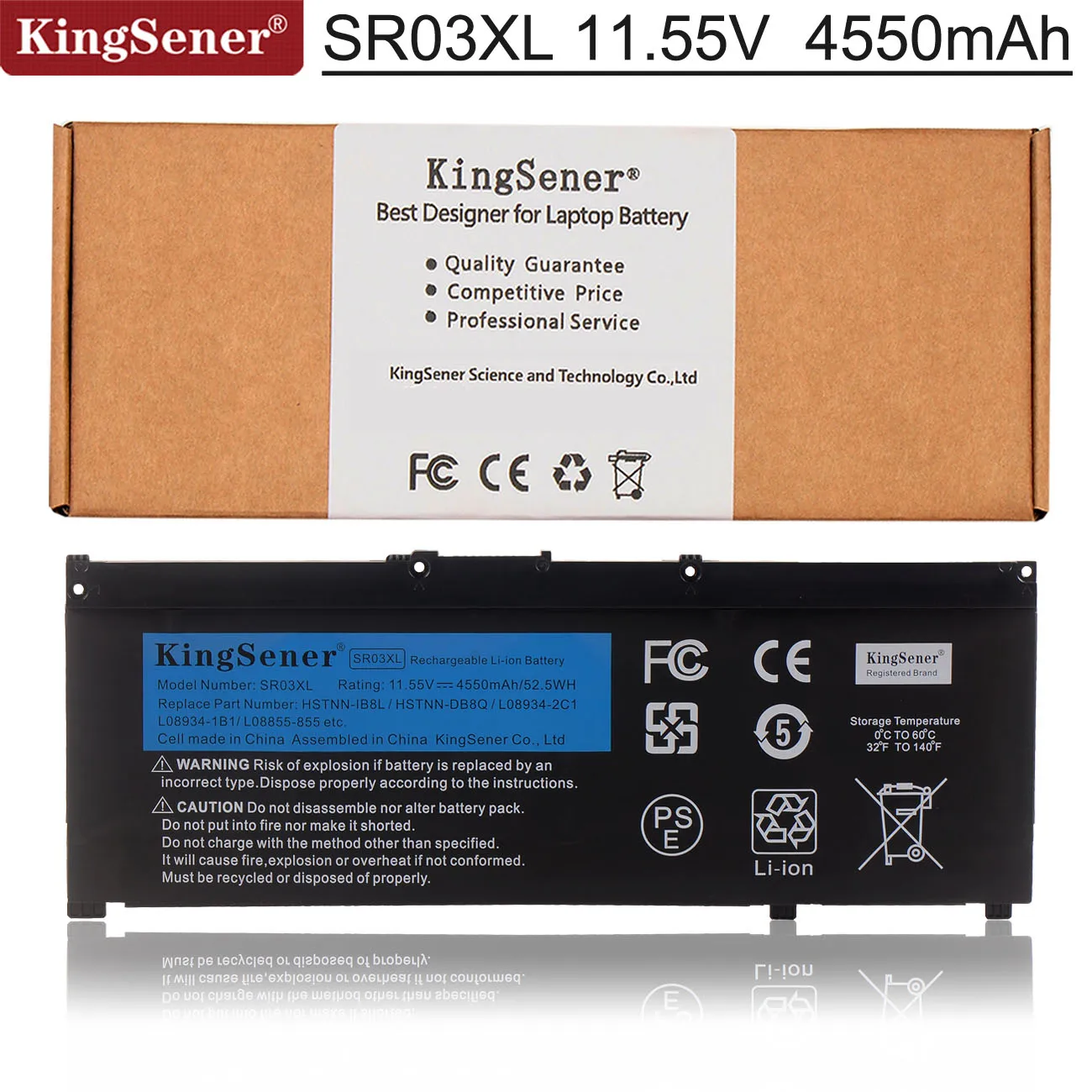Kingsener Sr03xl Bateria do Portátil para hp Presságio 15-cx 15-dc Tpn-q211 Tpn-q194 Q193 Tpn-c133 Tpn-c134 Hstnn-db8q L089342b1 L0885585 Baterias p/ laptop