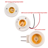 e27 led lamp holder to euro plug bracket adapter converter onoff bulb energy saving led sound and light control e27 lamp holder