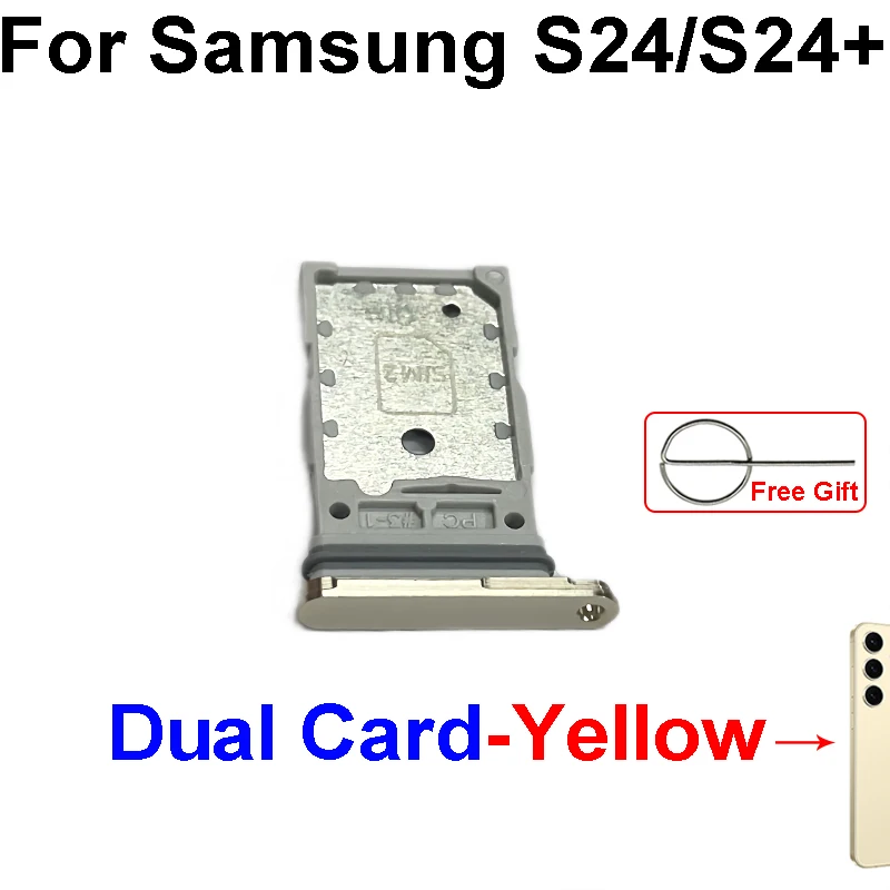 Лоток для SIM-карты Samsung S24 Plus + SM-S921B SM-S926B Разъем Держатель чтения карт Запасные