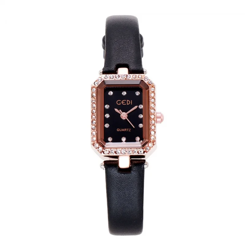 Exquisite Diamond Retro Watch Fashionable All-Match Square Belt Women's Watch