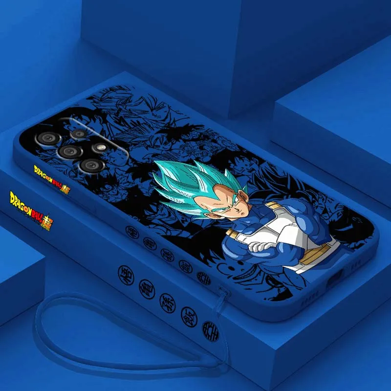 Чехол для телефона с изображением аниме-персонажа D-Dragon Ball Saiyan для Samsung Galaxy A71 A55 A54 A53 A51 A17 A16 A07 A06 A05 5G, с жидким наполнением и ремешком (art.: 3920db2002237) - 3920db2002237