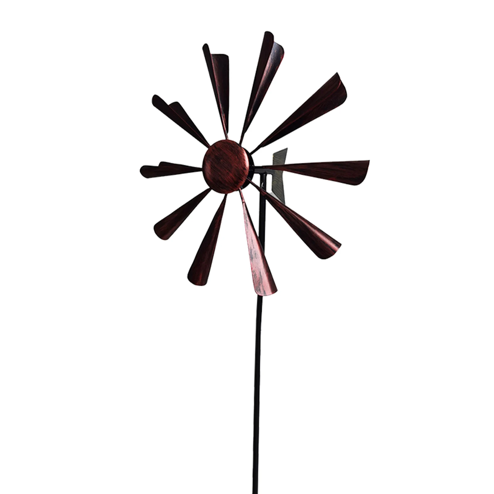 

Easy Install Outdoor Decor Gift DIY Tool Ornament Garden Windmill Lawn Whirligig With Stake Patio Backyard Metal Wind Spinner