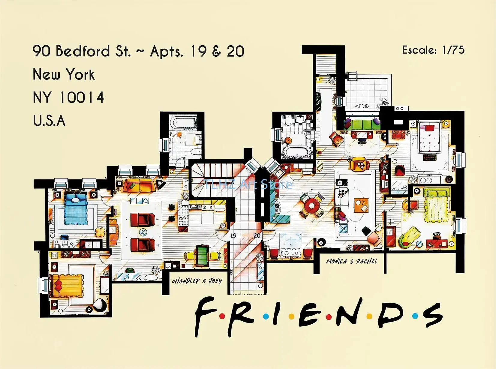 

Настенная картина «Друзья» набор из 19 и 20 постеров