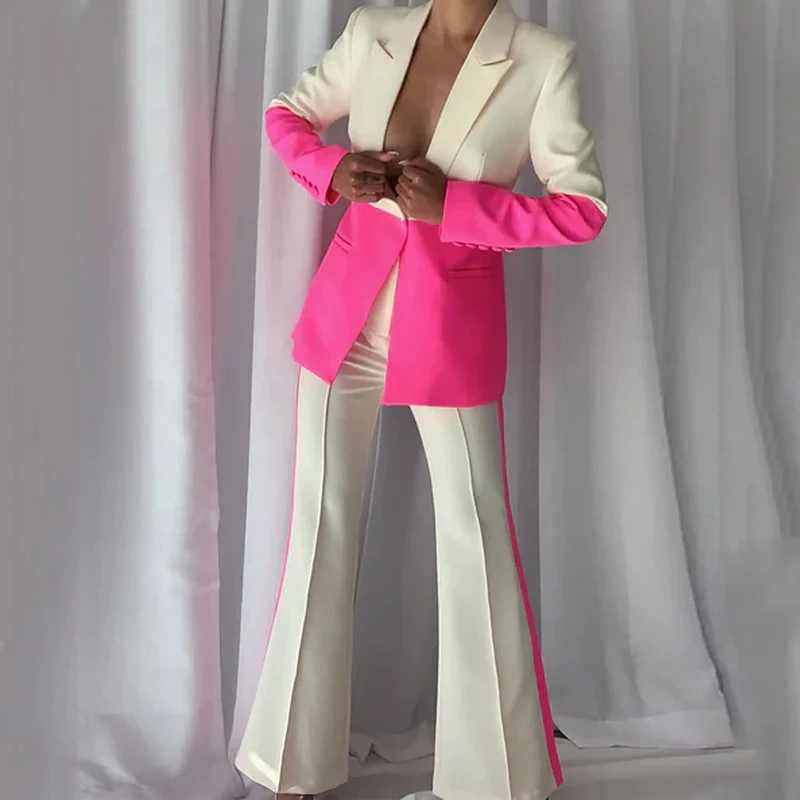 Wefads Осенний комплект из двух предметов женский офисный модный с длинными