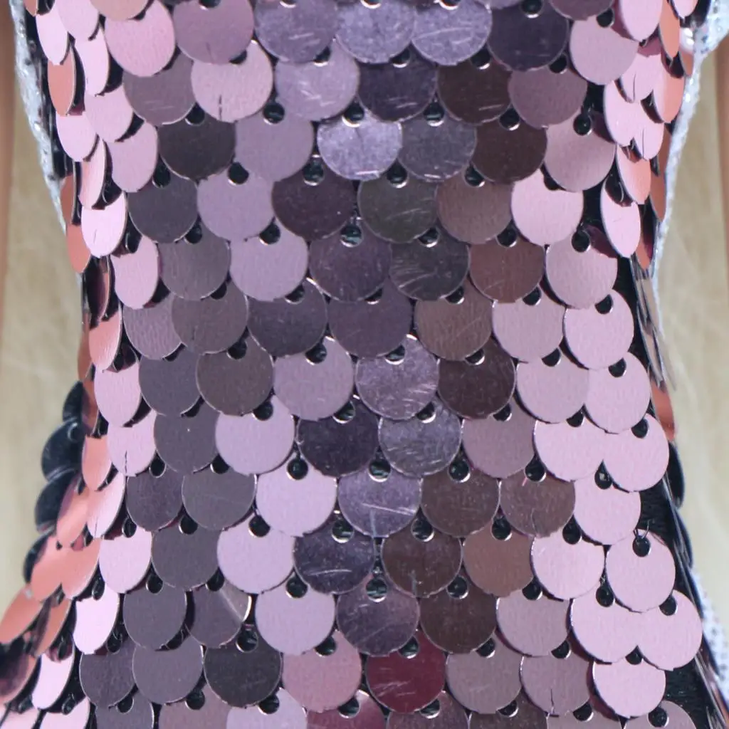 Мини-платье для куклы ручной работы модное розовое вечернее платье с блестками