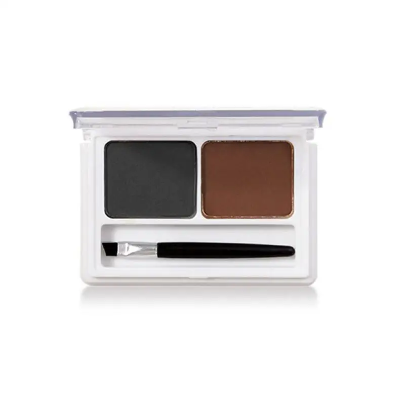 2 цвета пудра для бровей фотография эффект тени |