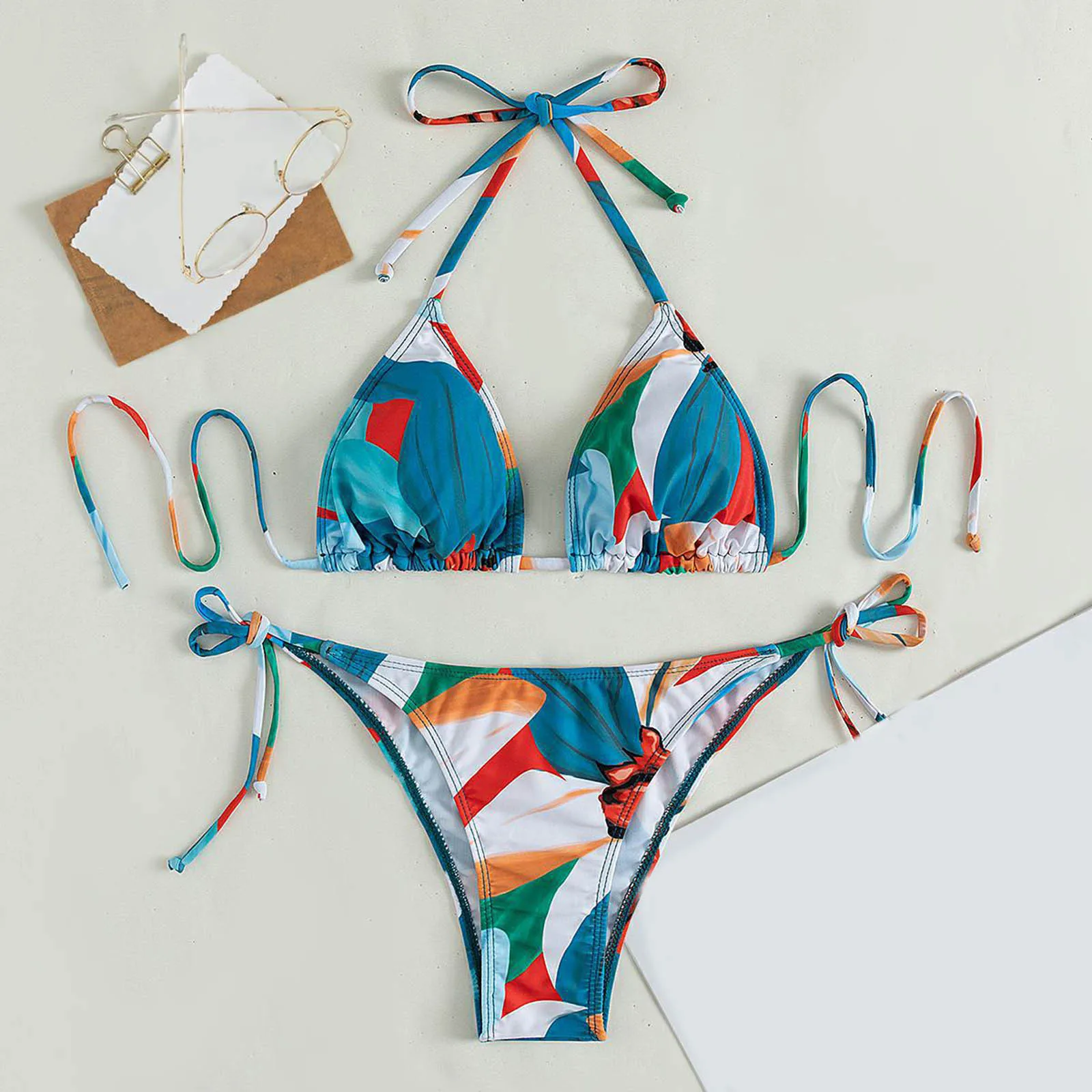 

Size 16 Bathing Suits for Women Beachwear Women Swimsuit Bikini Bandage Set Push-Up Brazilian Women Swim Shorts with Pockets