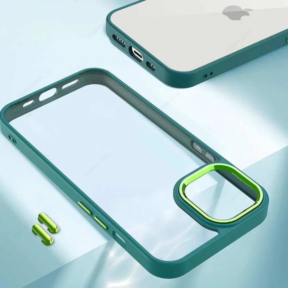 

Силиконовый чехол для телефона с контрастным покрытием для iPhone 13, 12, 11 Pro Max, прозрачный защитный чехол, противоскользящий чехол