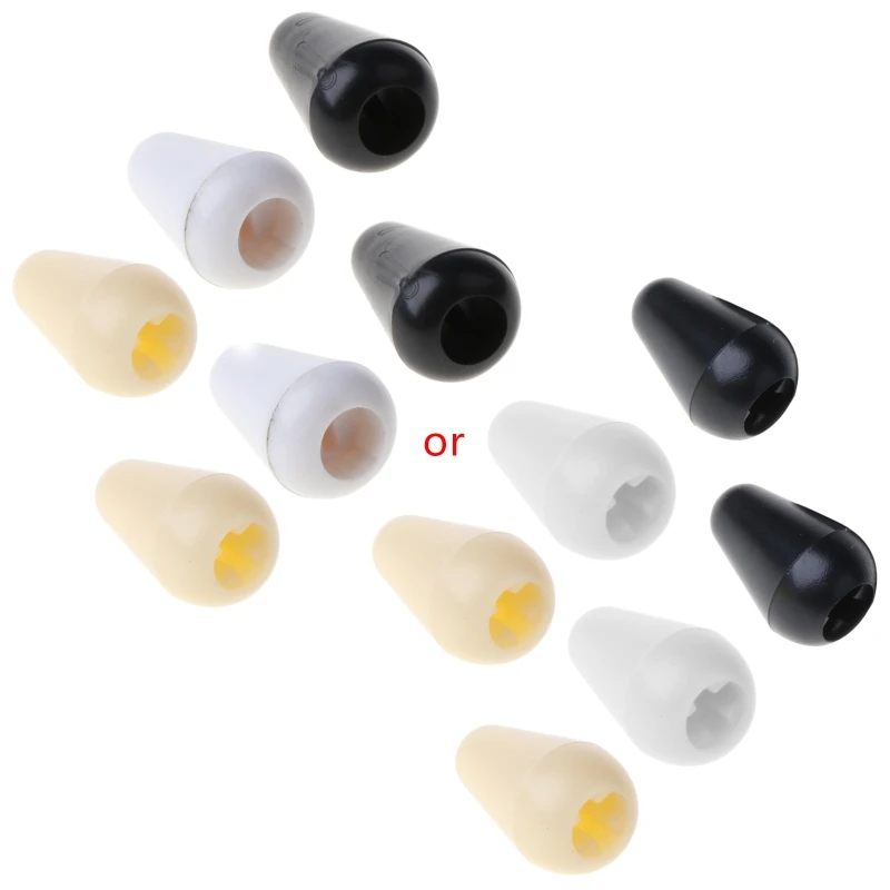 

New 6pcs Guitar Parts 3 Way Toggle Switch Knob Tip Cap 4mm Plastic Switch Cap H053