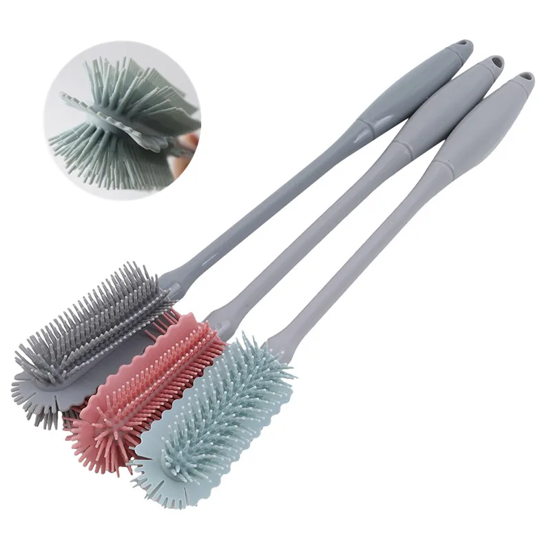 

Soft Rubber Cup Brush Non-silicone Brush 1Pc Multi-function Kitchen Bottle Thermos Glass Cleaning Brush Bathtub Carpet Pet Brush