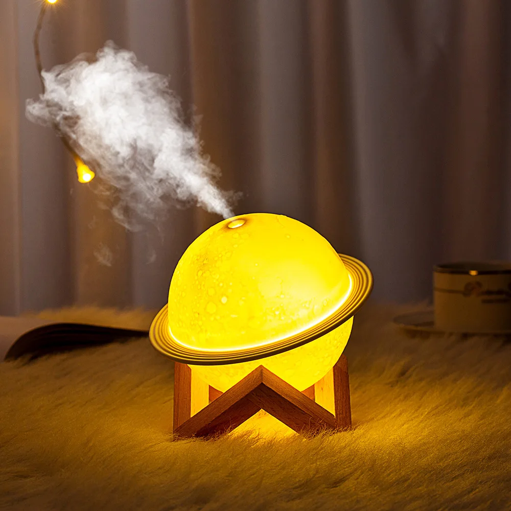 Humidifier Night Light Aroma Oil Diffuser Portable Air Mist Maker Fogger Home 3D Moon Light Humidifier Diffuser