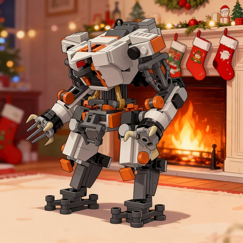 Фото 286 деталей MOC Рипер Титанфолл 2, модель из строительных блоков, рождественский подарок, набор для сборки, образовательный конструктор, подарок на день рождения №4