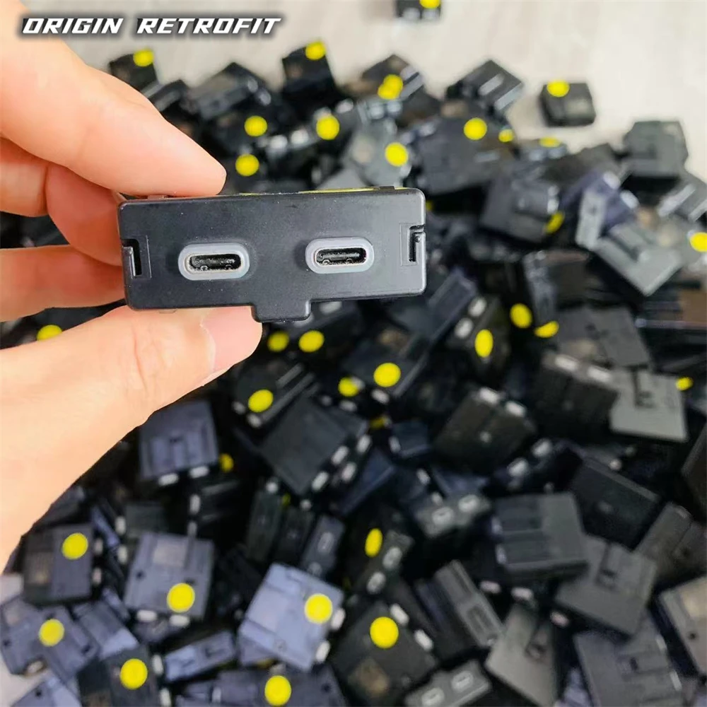 

3G5 035 718 A USB-C Dual Charger PD с двумя переключателями типа C для VW Caddy Atlas ID4 Skoda Kodiaq 3G 5035718 A