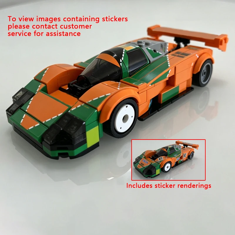 Фото Модель гоночного автомобиля Speed Racing Car MOC, конструктор из строительных блоков 787D WEC IMSA Le Mans, модульная технология, детские праздничные подарки, набор для сборки игрушек №1