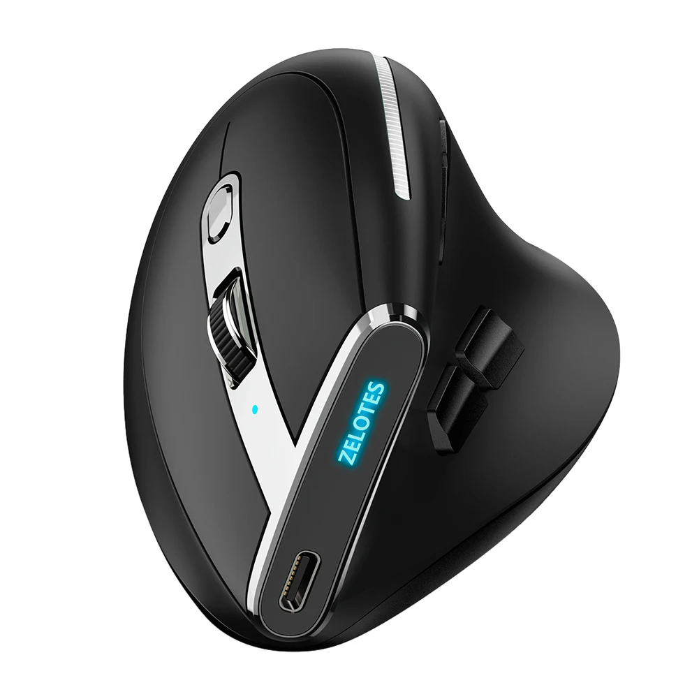 

F-36 2.4G Bluetooth-compatible Mice 2400 DPI 8 Buttons Professional Optical Vertical Mouse for Computer Laptop Desktop