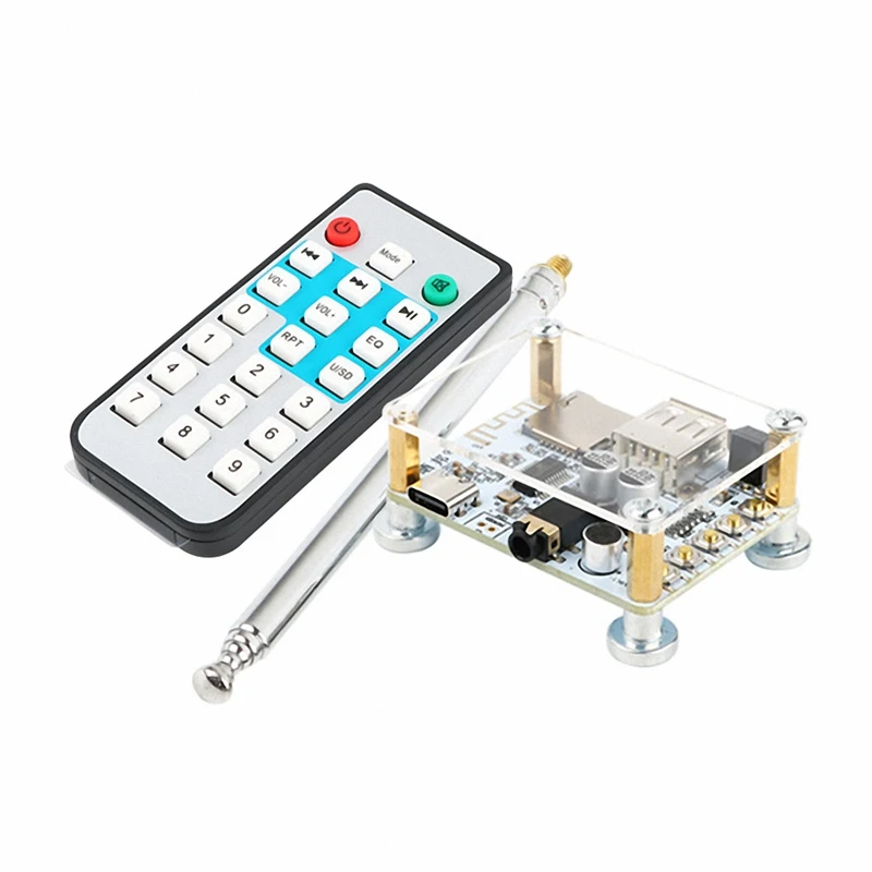 

BT5.0 Audio Receiver Decoding Module +Remote Control Support U Disk TF Card Playback With Radio Amplifier Modified Audio