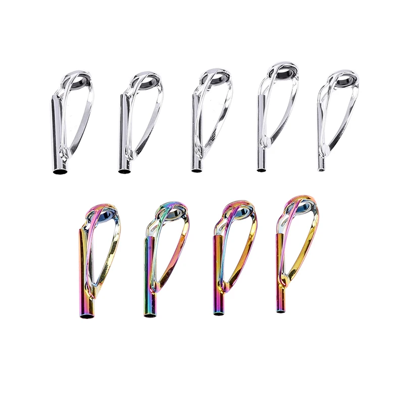 

1 Pcs Sliver Free Of Tangle Top Tip Guide For Spinning Casting Fishing Rod Building Repair Raibow Eye Line Ring